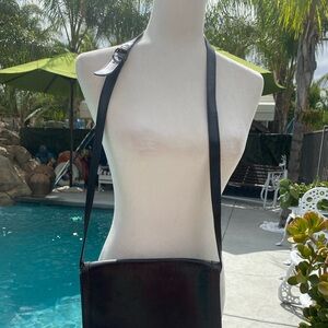 Black Leather Crossbody Bag